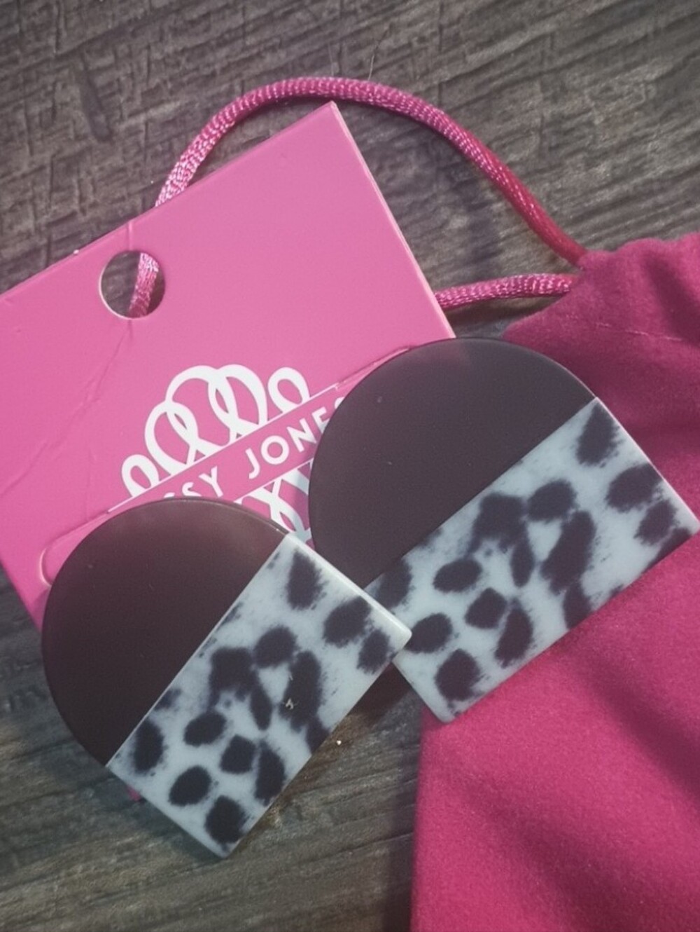 SASSY JONES Statement Earrings - Black & White